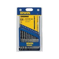 Irwin 73136 Drill Bit Set, Fractional, 13-Piece, M2 Steel, Black/Gold Oxide 