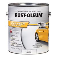 Rust-Oleum 320202 Floor Coating, Gloss, Clear, 1 gal, Pack of 2 
