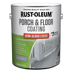 Rust-Oleum 320419 Porch and Floor Coating, Semi-Gloss, Dove Gray, Liquid, 1 gal, Can 2 Pack 
