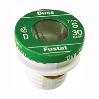 Bussmann S-30 Plug Fuse, 30 A, 125 V, 10 kA Interrupt, Low Voltage, Time Delay Fuse 