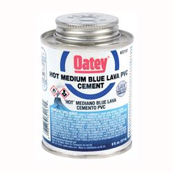 Oatey 32161 Solvent Cement, 8 oz Can, Liquid, Blue 