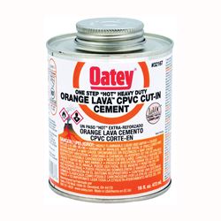 Oatey 32167 Solvent Cement, 16 oz Can, Liquid, Orange 