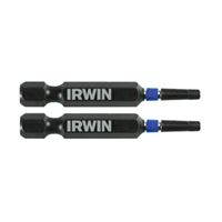 IRWIN 1837468 Power Bit, #1 Drive, Square Recess Drive, 1/4 in Shank, Hex Shank, 2 in L, High-Grade S2 Tool Steel 