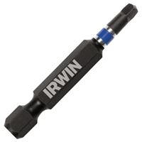 IRWIN 1837476 Power Bit, #2 Drive, Square Recess Drive, 1/4 in Shank, Hex Shank, 2 in L, S2 Steel 