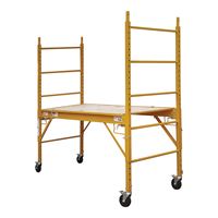 ProSource YH-SD601 Portable Scaffold, 29 in W Rail, 1-1/2 in D Rail, 69 in H Rail, 29 to 71-1/4 in H Adjustment, 1-Deck 