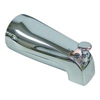 ProSource PMB-046 Bathtub Spout, 5-3/8 in L, 1/2 in Connection, IPS, Zinc, Chrome Plated 