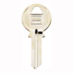 Hy-Ko 11010IN1 Key Blank, Brass, Nickel, For: ILCO Cabinet, House Locks and Padlocks, Pack of 10 