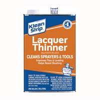 Klean Strip GML170 Lacquer Thinner, Liquid, Free, Clear, Water White, 1 gal, Can, Pack of 4 
