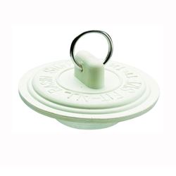 Plumb Pak Duo Fit Series PP820-6 Drain Stopper, Rubber, White, For: 1-5/8 to 1-3/4 in Sink 6 Pack 