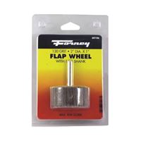 Forney 60186 Flap Wheel, 2 in Dia, 1 in Thick, 1/4 in Arbor, 120 Grit, Aluminum Oxide Abrasive 