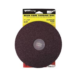 Forney 71653 Sanding Disc, 7 in Dia, 7/8 in Arbor, Coated, 24 Grit, Extra Coarse, Aluminum Oxide Abrasive 