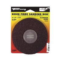 Forney 71667 Sanding Disc, 4-1/2 in Dia, 7/8 in Arbor, Coated, 24 Grit, Extra Coarse, Aluminum Oxide Abrasive 
