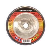 Forney 71921 Flap Disc, 4-1/2 in Dia, 5/8-11 Arbor, 60 Grit, Medium, Zirconia Aluminum Abrasive 