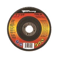 Forney 71991 Flap Disc, 4 in Dia, 5/8 in Arbor, 36 Grit, Medium, Zirconia Aluminum Abrasive, Fiberglass Backing 