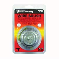Forney 72731 Wire Cup Brush, 3 in Dia, 0.012 in Dia Bristle, Steel Bristle 