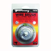 Forney 72732 Wire Cup Brush, 3 in Dia, 0.008 in Dia Bristle, Steel Bristle 