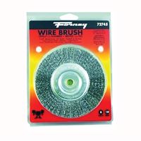 Forney 72745 Wire Wheel Brush, 6 in Dia, 1/2 to 5/8 in Arbor/Shank, 0.012 in Dia Bristle 