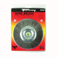 Forney 72747 Wire Wheel Brush, 6 in Dia, 1/2 to 5/8 in Arbor/Shank, 0.008 in Dia Bristle 