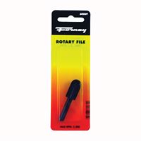 Forney 60070 Bulb Shaped Rotary File, 5/8 in Dia Cutting, 1/4 in Dia Shank, Steel 