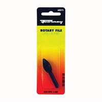 Forney 60075 Football Shaped Rotary File, 1/2 in Dia Cutting, 1/4 in Dia Shank, Steel 