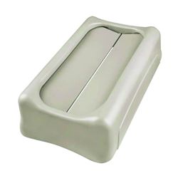 Rubbermaid FG267360BEIG Swing Lid, 23 gal, Plastic, Beige, For: 15-7/8 and 23 gal Slim Jim Containers 