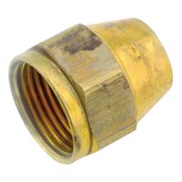 Anderson Metals 54800-06 Space Heater Tube Nut, 3/8 in, Brass 5 Pack 