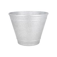 Landscapers Select PT-S120 Planter, 17-3/4 in Dia, 13-1/2 in H, Round, High-Density Resin, Metallic, Metallic, Pack of 6 