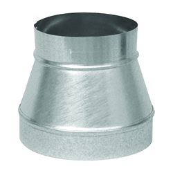 Imperial GV1269 Stove Pipe Reducer, 9 x 6 in, 26 ga Thick Wall, Black, Galvanized 