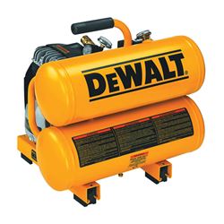DeWALT D55153 Electric Hand Carry Air Compressor, Tool Only, 4 gal Tank, 1.1 hp, 120 VAC, 125 psi Pressure, 1 -Stage 