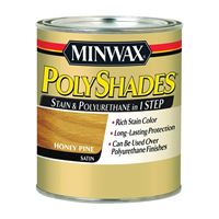 Minwax 61310444 Waterbased Polyurethane Stain, Satin, Liquid, Honey Pine, 1 qt, Can 