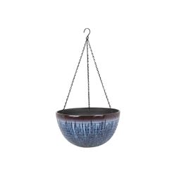Landscapers Select PT-S074-B Planter, 15.75 in Dia, Round, High-Density Resin, Blue Drip, Blue Drip 6 Pack 