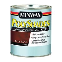 Minwax 61430444 Waterbased Polyurethane Stain, Gloss, Liquid, Olde Maple, 1 qt, Can 