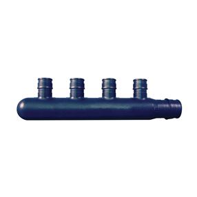 Apollo ExpansionPEX Series EPXM4PT Closed Manifold, 6-1/2 in OAL, 1-Inlet, 3/4 in Inlet, 4-Outlet, 1/2 in Outlet