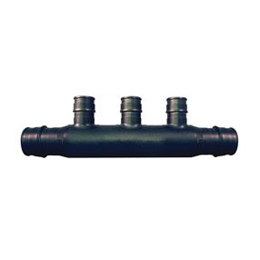 Apollo ExpansionPEX Series EPXM3PTO Open End Manifold, 5.63 in OAL, 2-Inlet, 3/4 in Inlet, 3-Outlet, 1/2 in Outlet