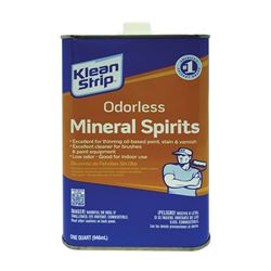 Klean Strip QKSP94005 Mineral Spirit Thinner, Liquid, Solvent, Light Yellow, 1 qt, Can 