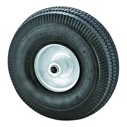ProSource CW/GS-3339 Hand Truck Wheel, Tube, 10 x 3-1/2 in Tire, 1-1/2 in Dia Hub, Rubber 
