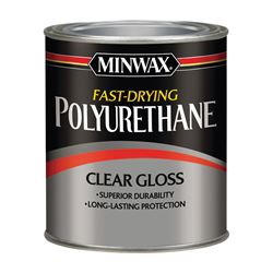 Minwax 63000444 Polyurethane Paint, Gloss, Liquid, Clear, 1 qt, Can 
