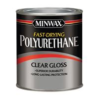 Minwax 63000444 Polyurethane, Gloss, Liquid, Clear, 1 qt, Can 