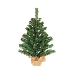 Santas Forest 11112 Ball and Burlap Tree, 12 in H, Tree, Burlap/PVC, Indoor, Outdoor 24 Pack 