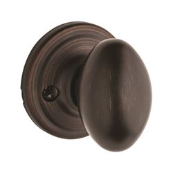 Kwikset 720L-11P-2-1/4 Door Knob, Venetian Bronze, 1-3/8 to 1-3/4 in Thick Door, 2-1/4 in Strike 
