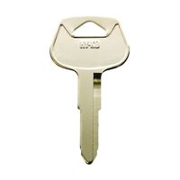 Hy-Ko 11010DC1 Key Blank, Brass, Nickel, For: Chrysler, Dodge, Eagle, Jeep, Plymouth Vehicles, Pack of 10 