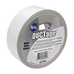 IPG 20C-W2 Duct Tape, 60 yd L, 1.88 in W, Cloth Backing, White 