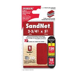 Diablo SandNet DND234120S10N Sanding Sheet, 2-3/4 in L, 120 Grit, Aluminum Oxide Abrasive 