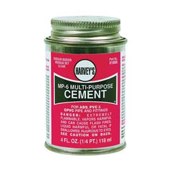 Harvey 018010-24 Solvent Cement, 8 oz Can, Liquid, Milky Clear 