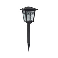 Boston Harbor Solar Coach Stake Light, Ni-Mh Battery, AA Battery, 1-Lamp, Plastic and Glass Fixture, Black, Pack of 6 