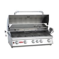 Bull Brahma 57569 Gas Grill Head, 90000 Btu, Natural Gas, 5-Burner, 266 sq-in Secondary Cooking Surface 