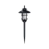 Boston Harbor Solar Stake Light w/LED Filament, Ni-Mh Battery, AA Battery, 1-Lamp, Black, Battery Included: Yes, Pack of 6 