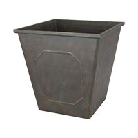 Landscapers Select PT-S046 Planter, 14 in Dia, 14 in H, 14 in W, 14 in D, Square, Resin, Metallic, Metallic, Pack of 6 