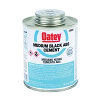 Oatey 30892 Solvent Cement, Opaque Liquid, Black, 16 oz Can 