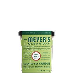 Mrs. Meyers 11376 Soy Candle, 7.2 oz Candle, Iowa Pine Fragrance 